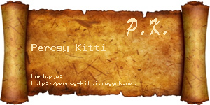 Percsy Kitti névjegykártya